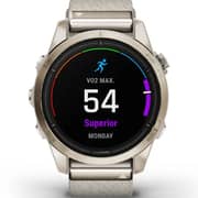 Garmin Epix Pro Gen 2 Sapphire Edition Soft Gold With Cream Heathered Nylon Band Smartwatch 42mm 010-02802-20