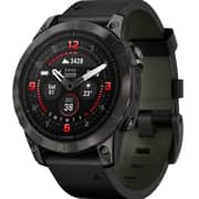 Garmin Epix Pro Gen 2 Sapphire Edition Carbon Grey DLC Titanium With Black Leather Band Smartwatch 47mm 010-02803-30