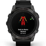 Garmin Epix Pro Gen 2 Sapphire Edition Carbon Grey DLC Titanium With Black Leather Band Smartwatch 47mm 010-02803-30