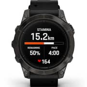 Garmin Epix Pro Gen 2 Sapphire Edition Carbon Grey DLC Titanium With Black Leather Band Smartwatch 47mm 010-02803-30