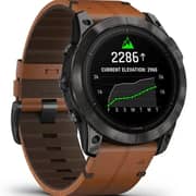 Garmin Epix Pro Gen 2  Sapphire Edition Carbon Grey DLC Titanium With Chestnut Leather Band Smartwatch 51mm 010-02804-30