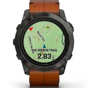 Garmin Epix Pro Gen 2  Sapphire Edition Carbon Grey DLC Titanium With Chestnut Leather Band Smartwatch 51mm 010-02804-30