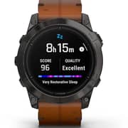 Garmin Epix Pro Gen 2  Sapphire Edition Carbon Grey DLC Titanium With Chestnut Leather Band Smartwatch 51mm 010-02804-30