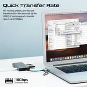Promate 9-in-1 USB-C Hub 4K Multi-Display Hub with Dual HDMI
