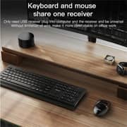 Yesido Wireless Keyboard + Mouse Black
