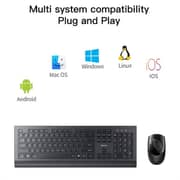 Yesido Wireless Keyboard + Mouse Black