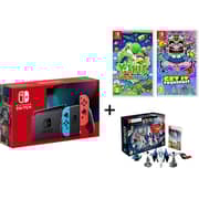 Nintendo Switch V2 32GB Neon Blue/Red Middle East Version + Yoshi + Starlink + Warioware