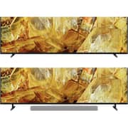 تلفزيون سوني بإضاءة LED كاملة وشاشة HDR بدقة 4K يدعم جوجل قياس 75 بوصة (موديل 2023) XR-75X90L