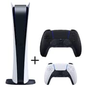 Sony PlayStation 5 Digital Console White - International Version + Extra DualSense Black Controller