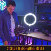 Streamplify 10 Ring Light With Tripod and 2 Mounts 26cm