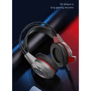 سماعة رأس سلكية للألعاب فوق الأذن وبلون رمادي بطول 2.4 متر من ريكي