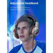 سماعة رأس سلكية للألعاب فوق الأذن وبلون رمادي بطول 2.4 متر من ريكي