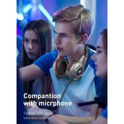 سماعة رأس سلكية للألعاب فوق الأذن وبلون رمادي بطول 2.4 متر من ريكي