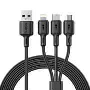 Oraimo Duraline 3 3-in-1 Data Sync Cable 1.2m Black