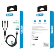 Go-Des 3-In-1 Charging Cable 1.2m Black