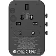 Momax 1-World GaN 65W 5 Ports Multi Plug Travel Adapter Black
