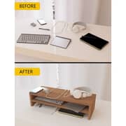 Mahmayi Monitor Stand Riser For Laptop Computer / TV Natural Walnut