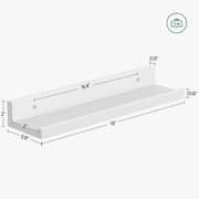 Mahmayi Wall Shelves Pack of 3Pcs 10x38.1x5.08 cm