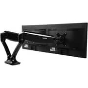 Mahmayi Modern Dual Monitor Adjustable Support Arm Black