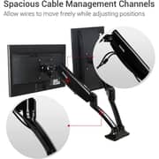 Mahmayi Modern Dual Monitor Adjustable Support Arm Black