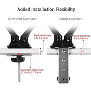 Mahmayi Modern Dual Monitor Adjustable Support Arm Black