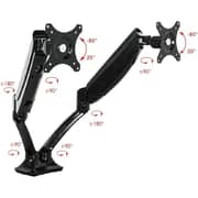 Mahmayi Modern Dual Monitor Adjustable Support Arm Black