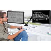 Mahmayi Modern Dual Monitor Adjustable Support Arm Black