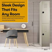 Mahmayi Modern Dual Door Locker With Digital Lock 38x46x183 cm