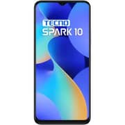 هاتف تكنو سبارك 10 بذاكرة 128 جيجابايت وبلون أبيض ميتا ويدعم 4G