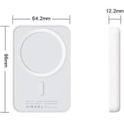 شاحن متنقل باور بانك 5000 مللي أمبير في الساعة يدعم ماج سيف وبلون أبيض موديل YP29 من يسيدو