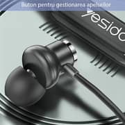 Yesido YH31 Stereo Wired In Ear Earphones Black