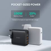Aukey 4 Port GaN 100W Wall Charger Black