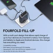 Aukey 4 Port GaN 100W Wall Charger Black