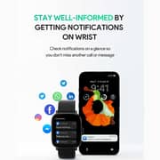Aukey 43mm TFT Display, Heart Rate Monitor, Smartwatch, Black