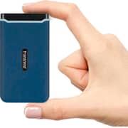 Transcend External SSD PCIe to USB 3.1 Type C 500GB Navy Blue TS500GESD370C