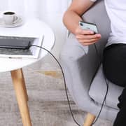 Aukey Nylon Braided Lightning Cable 0.9m Black