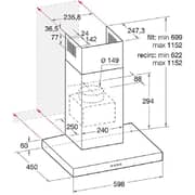 Ariston Wall Mounted Cooker Hood AHBS6-7FLLX