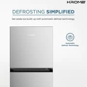 KROME 370L Top Mount Double Door Refrigerator Silver - KR-REF370T