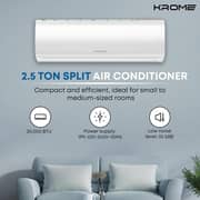 KROME 2.5 Ton Split Air Conditioner White - KR-AR30TT3