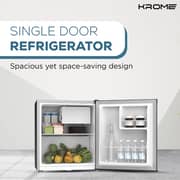KROME 60L Single Door Refrigerator Silver - KR-RDC60H