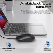 Promate Ergonomic Wired Keyboard And Mouse Combo Black