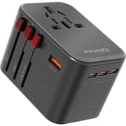 Promate Universal GaN Travel Adapter 75 Watts Black