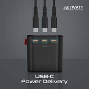 Promate Universal GaN Travel Adapter 75 Watts Black