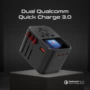 Promate Universal GaN Travel Adapter 75 Watts Black