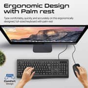 Promate Wired Keyboard And Mouse Combo Black