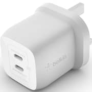 Belkin Dual USB-C GaN Wall Charger With PPS 45 Watts White