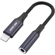 Green Lion Lightning To 3.5mm Earphone Adapter 12cm Grey