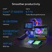 Asus Vivobook 16X (2022) Laptop - 12th Gen / Intel Core i7-12650H / 16inch WUXGA / 512GB SSD / 16GB RAM / 6GB NVIDIA GeForce RTX 4050 Graphics / Windows 11 Home / English & Arabic Keyboard / Black / Middle East Version - [K3605ZU-N1104W]