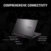 Asus ROG Strix G15 Gaming (2022) Laptop - AMD Ryzen 7-6800H / 15.6inch FHD / 512GB SSD / 16GB RAM / 4GB NVIDIA GeForce RTX 3050 Graphics / Windows 11 Home / English & Arabic Keyboard / Eclipse Grey / Middle East Version - [G513RC-HN088W]