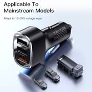 Yesido QC 3.0 Smart 3 USB Port Car Charger Black